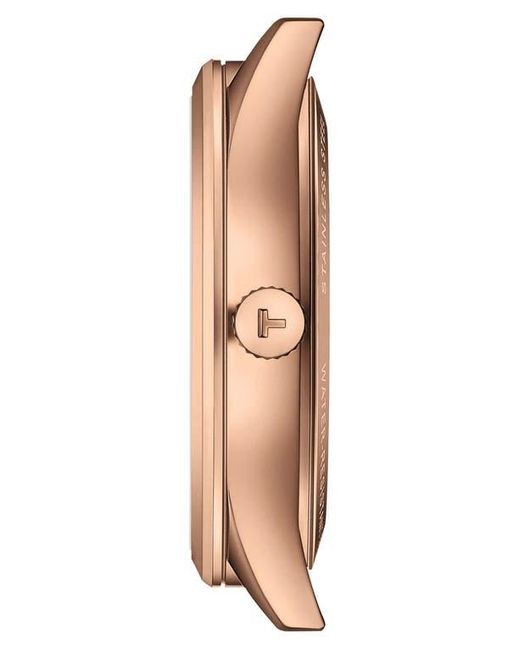 Tissot Black Classic Dream Automatic Leather Strap Watch, 40Mm for men