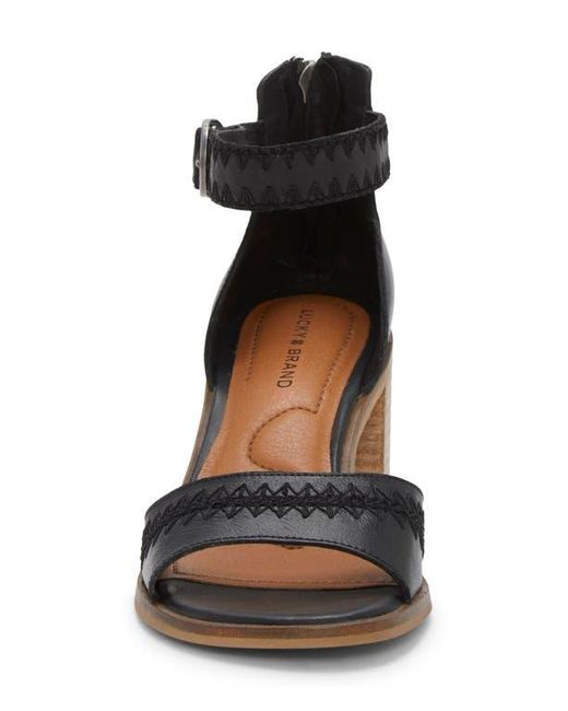 Lucky Brand Black Shivona Ankle Strap Sandal