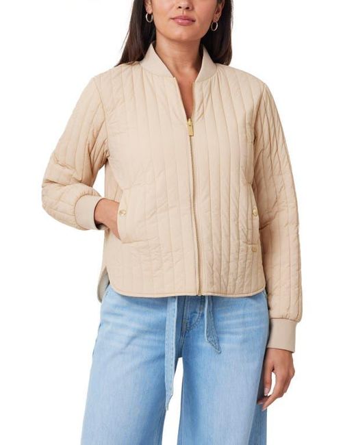 Scotch & Soda White Reversible Quilted Bomber Jacket