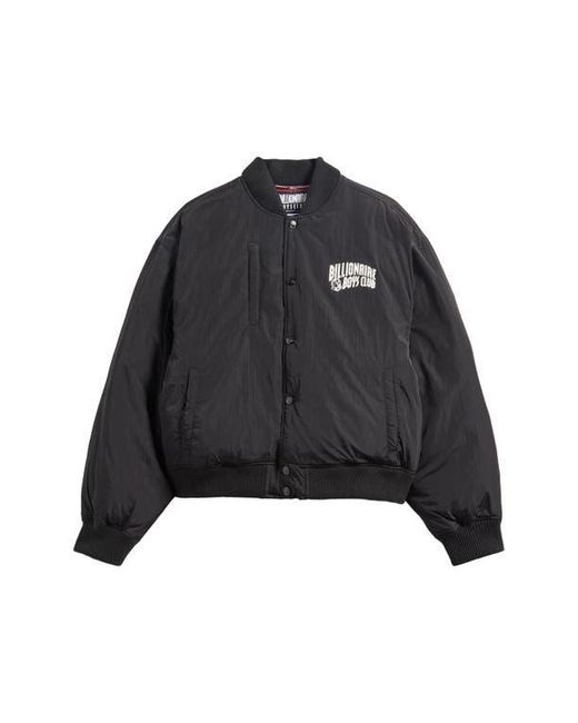 BBCICECREAM Black Puffer Baseball Jacket for men