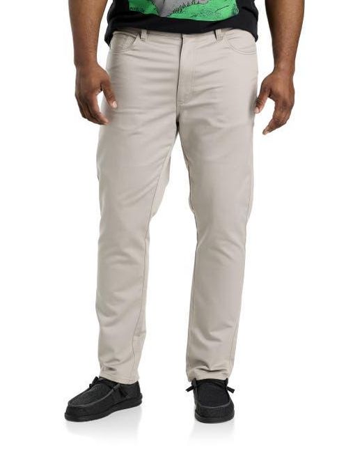 True Nation by DXL Gray 5-Pocket Everyday Stretch Twill Pants for men