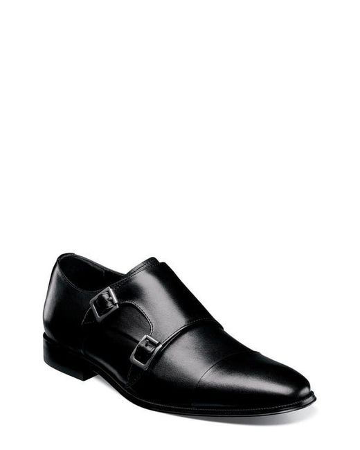 Florsheim Black Jetson Cap Toe Monk Shoe for men