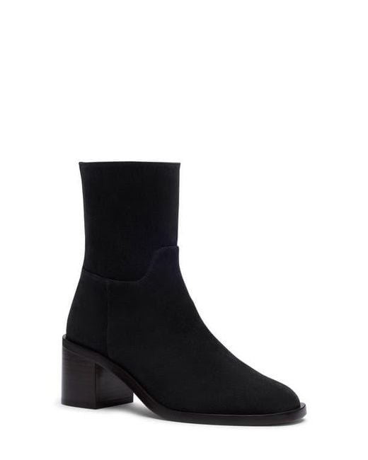 Stuart Weitzman Black Maris Zip Bootie
