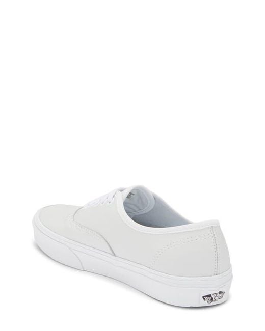 Vans White Authentic Leather Sneaker for men
