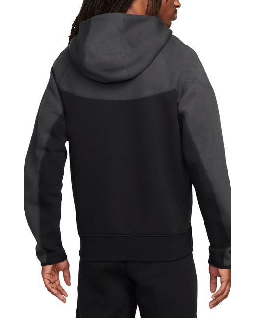 Nike Black Tech Fleece Windrunner Zip Hoodie for men