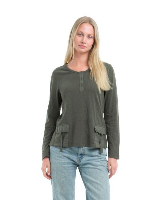 Wilt Multicolor U-Neck Button Placket Tee