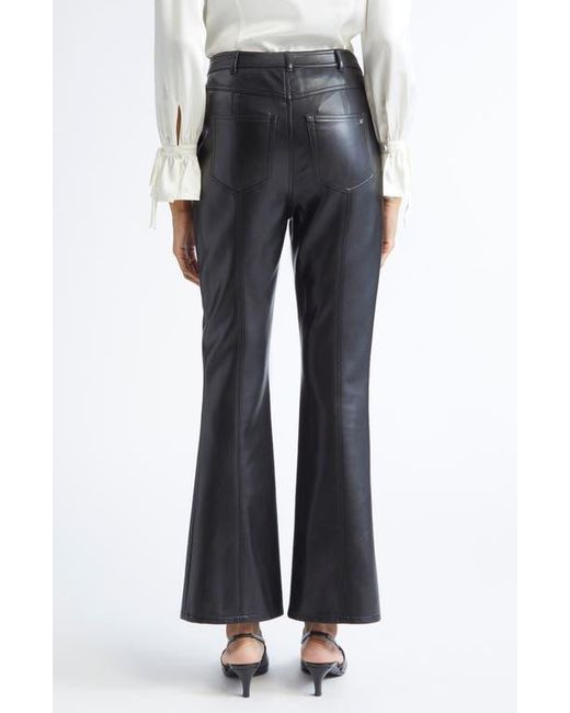 Cinq À Sept Blue Crop Faux Leather Pants
