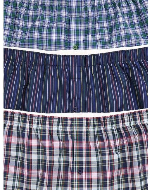 Harbor Bay by DXL Blue Big & Tall 3-Pk Academy Woven Boxers for men