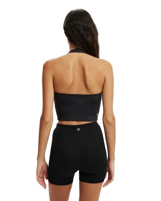 Cotton On Black Active Ultra Soft Halter Neck Tank