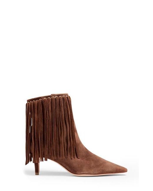 Cinq À Sept Brown Sammy Fringe Bootie