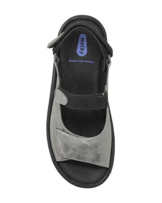 Wolky Black Jewel Slingback Platform Sandal