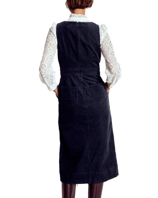Boden Blue Ula Sleeveless Corduroy Midi Dress