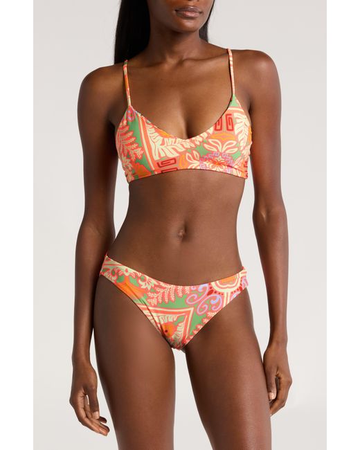 Maaji Orange Kaleidoscope Sublimity Reversible Bikini Bottoms