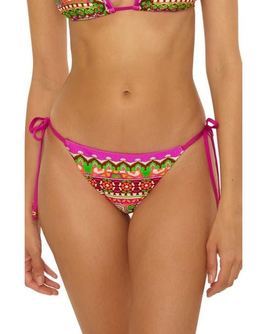 BCA by Rebecca Virtue Multicolor Moroccan Side Tie Bikini Bottoms