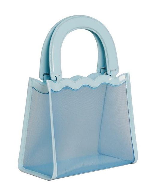 Reformation Blue Emma Mini Top Handle Bag