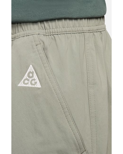 Nike Green Acg Water Repellent Stretch Nylon Hiking Shorts for men