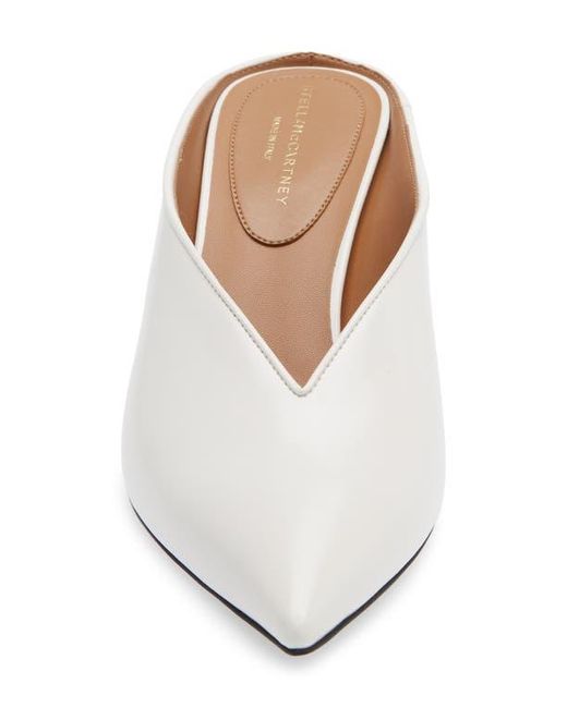 Stella McCartney Natural Brushed Pointed Toe Mule Pump