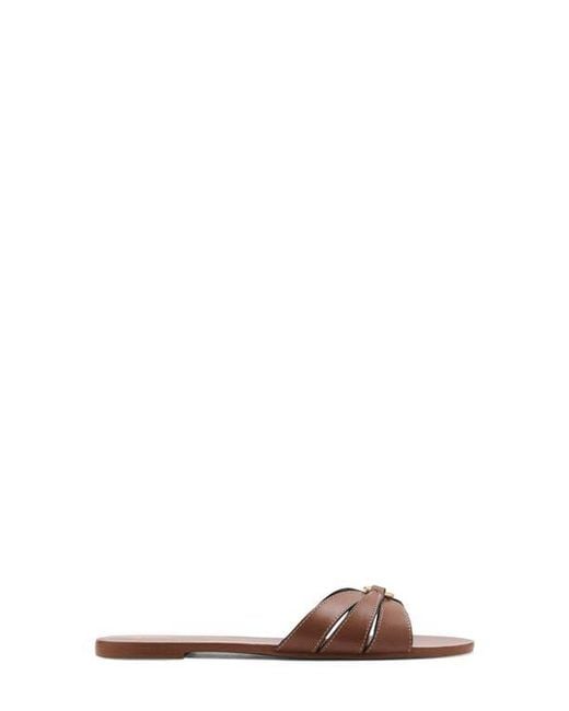 Mango Brown Slide Sandal