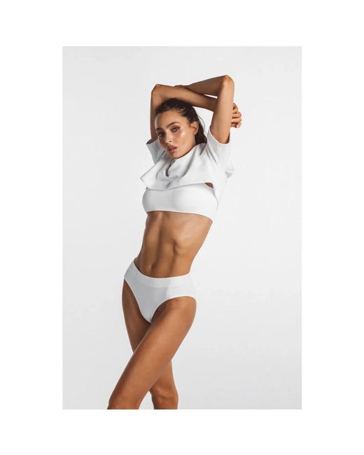 LDMA White High Sculpt Bra Rib