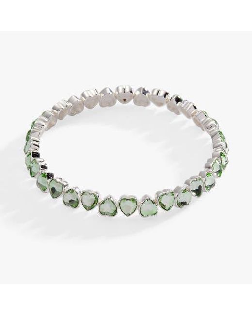 ALEX AND ANI Metallic Faceted Heart Stretch Bracelet