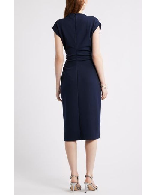 long sleeve midi flare dress Elbow length sleeves fit and flare Midi dress 1524#