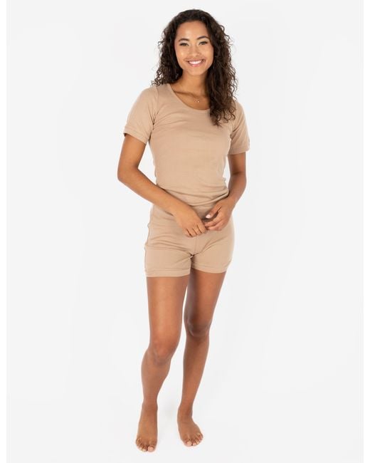 Leveret White Short Cotton Solid Pajama Set