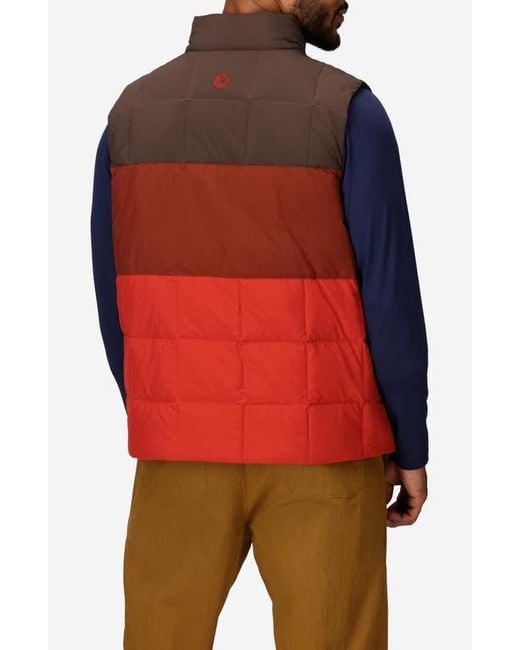 Marmot Red Ares Packable Recycled Nylon 700 Fill Power Down Puffer Vest for men