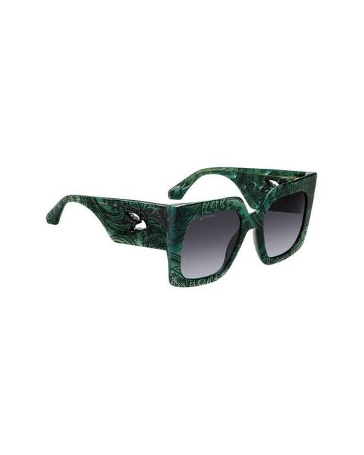 Etro Green 53Mm Gradient Square Sunglasses