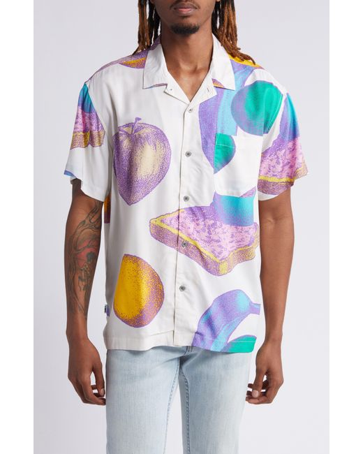 Obey White Malice Camp Shirt for men