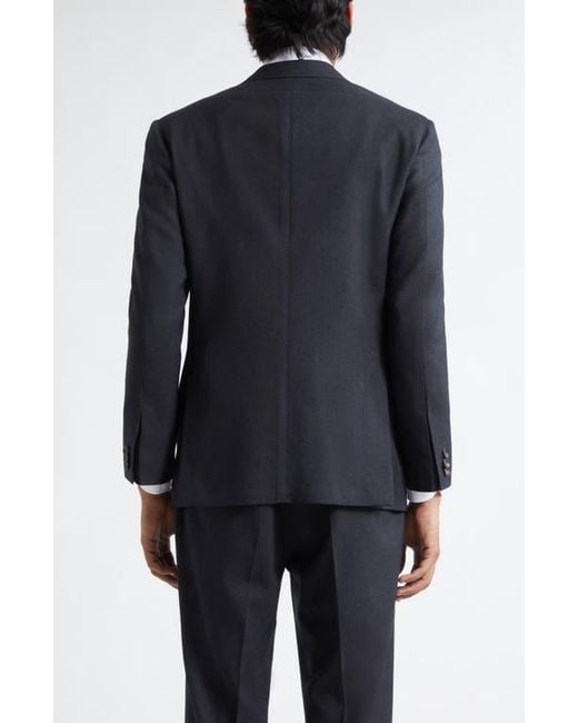 J. Mueser Blue Hopsack Jacket for men