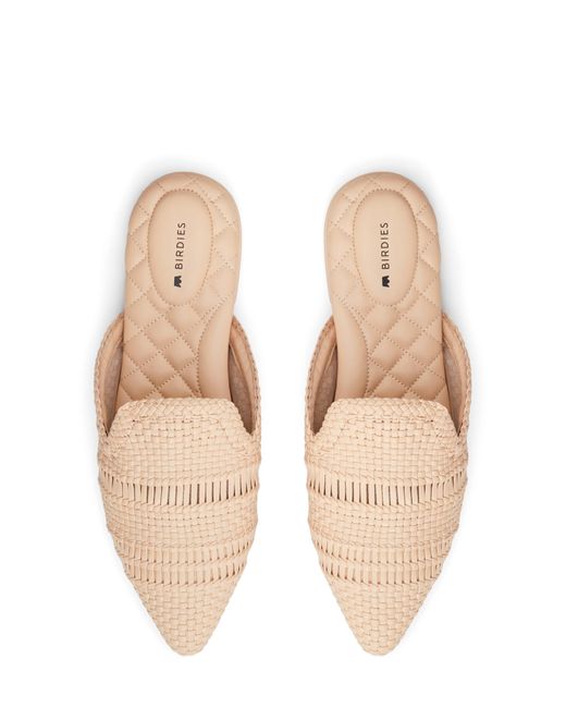 Birdies Natural Dove Woven Pointed Toe Mule