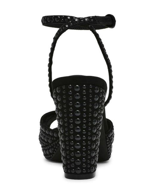 Anne Klein Black Vanna Ankle Strap Platform Sandal
