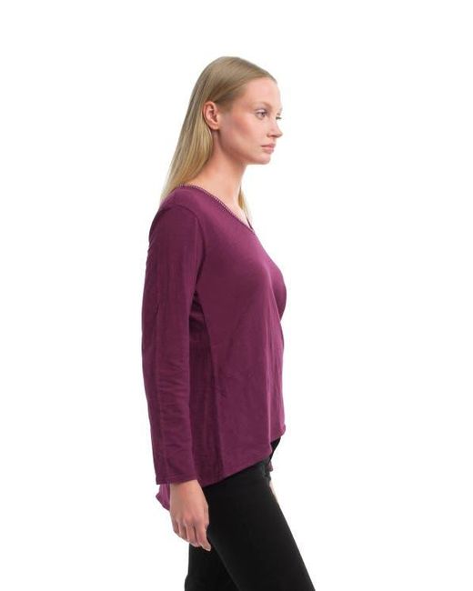 Wilt Blue Metallic Thread V-Neck