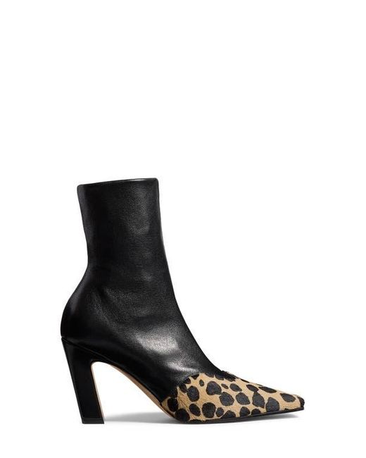 Khaite Black Nevada Square Toe Sock Bootie