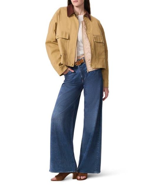 Rag & Bone Blue Nonie Cotton Jacket With Removable Lining