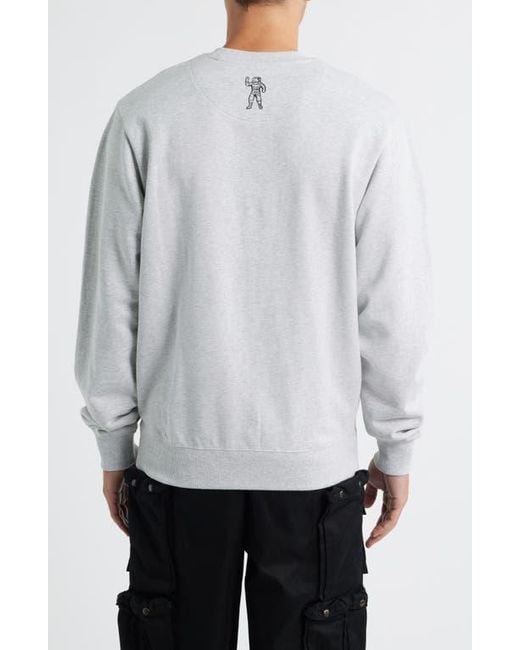 BBCICECREAM Gray Bb Astronaut Embroidered Cotton Crewneck Sweatshirt for men