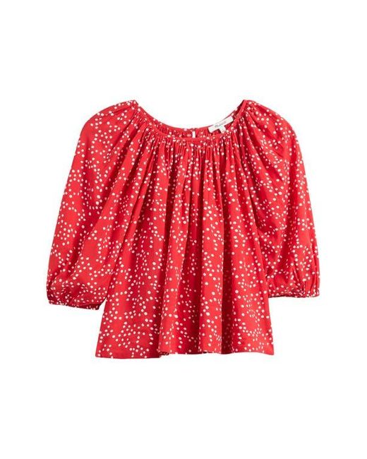 Madewell Shirred Puff-Sleeve Top