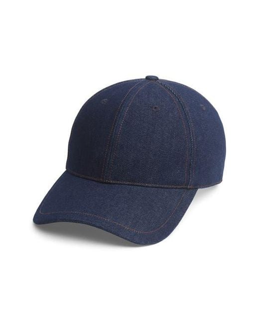 Rag & Bone Blue Harlow Twill Baseball Cap