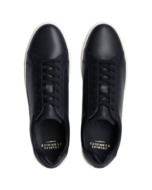 Charles Tyrwhitt Black Leather Sneaker for men