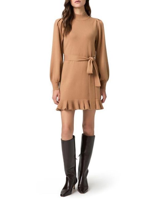 ruched asymmetrical mini dress Géraldine Neutral Asymmetrical Ruched Mini Dress, S / Neutrals