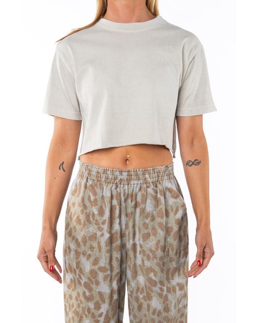 Ariko White Beach Crop Tee