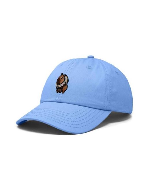 Alix Blue Capybara Donut Embroidered Cap for men