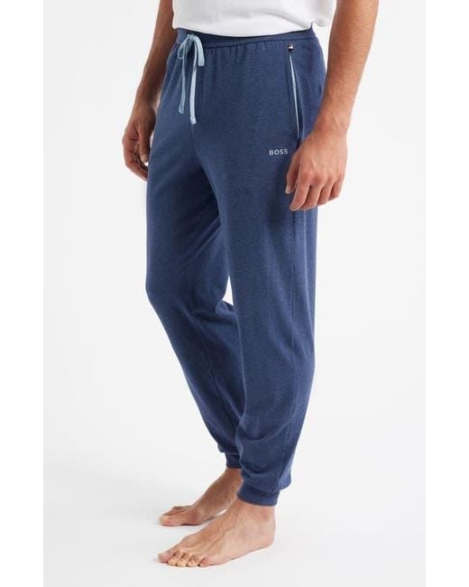 Boss Blue Mix Match Stretch Cotton Pajama Pants for men