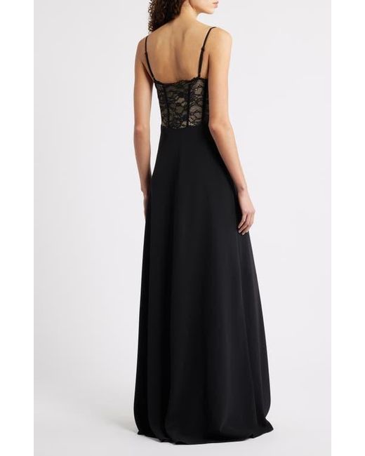 Black Halo Black Coressa Underwire Lace Inset Gown
