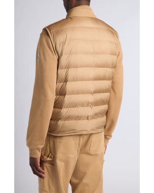 Moncler Natural Karakai Mixed Media Down Vest for men