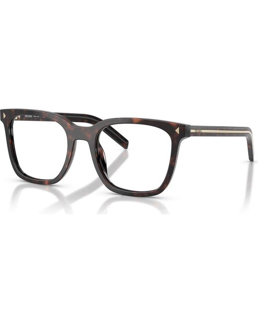 Prada Black 52Mm Rectangle Optical Glasses