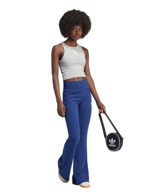 Adidas Originals Blue Essentials Lifestyle Rib Crop Tank Top