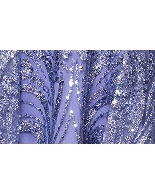Blondie Nites Blue Sequin Mesh Minidress