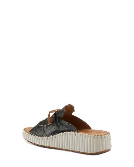 Spring Step Black Nevelle Wedge Sandal