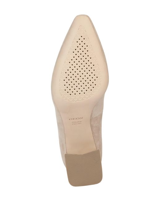 Geox Giselda Block Heel Pump in Natural Lyst
